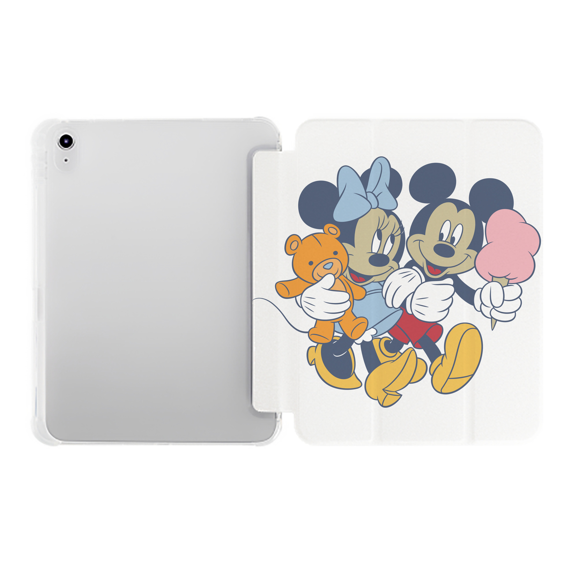 （画像用） ミッキーマウス Mickey Mouse IPad ケース ペン収納付き 三つ折りスタンド PUレザー×シリコン 対応機種9.5/10.5/10.9インチ
